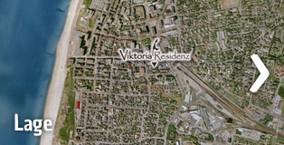 Lage der Viktoria Residenz im Herzen von Westerland